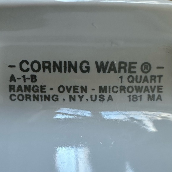 CorningWare Vintage Blue Cornflower 1 Quart Casserole Dish - Picture 4 of 5